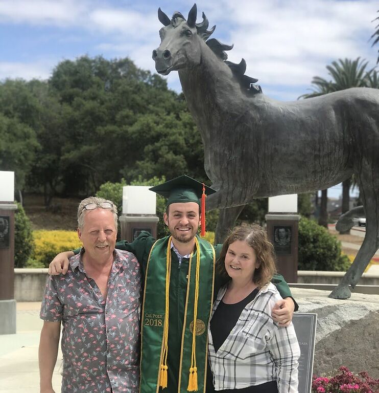 Graduation day picture with my parents