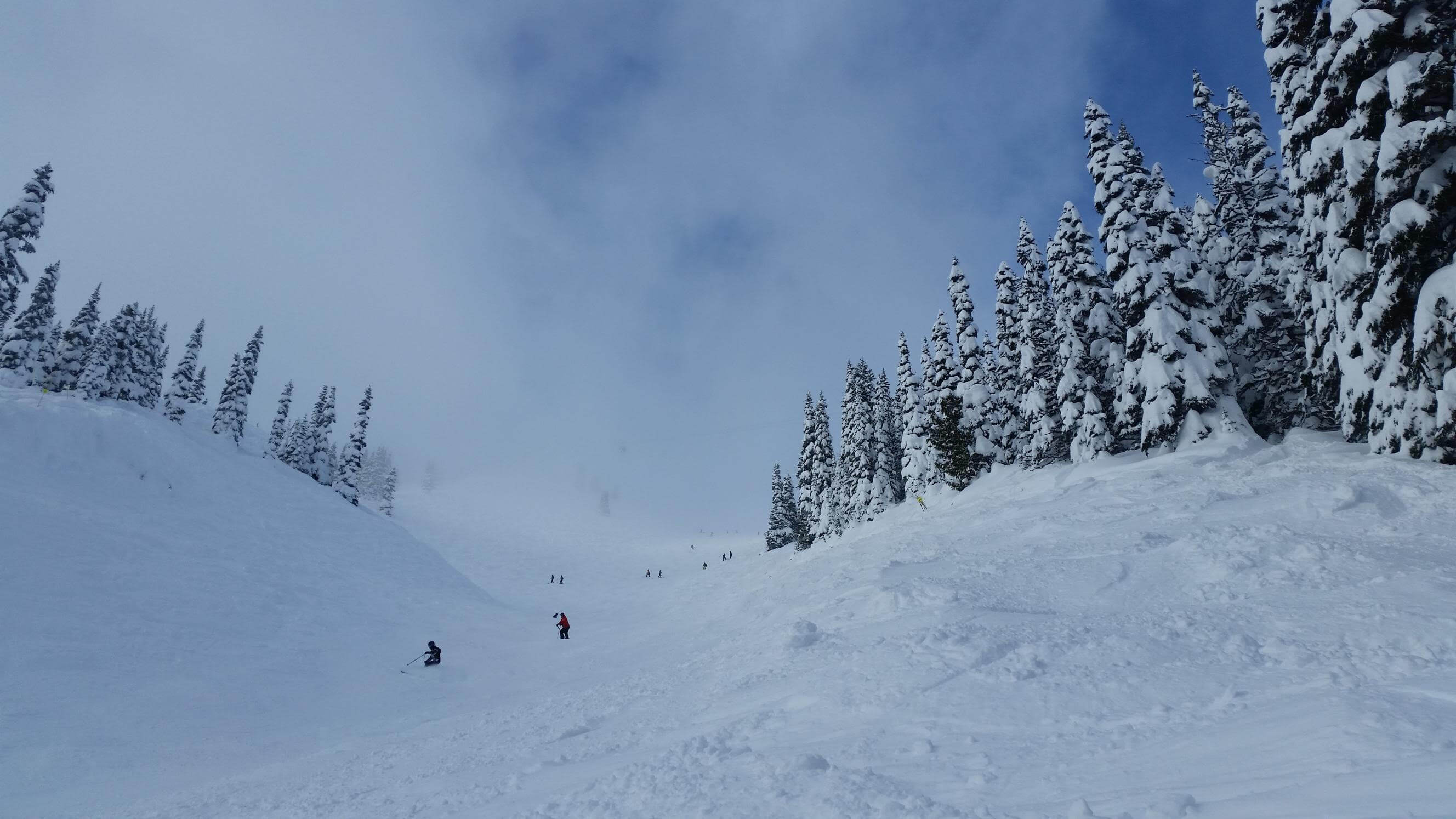 Foggy ski run at Killington